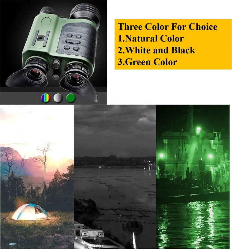 Fully Green Metal Glass Big Objective Lens 6-30x50 Infrared Digital Day Night Vision Bak4 Prism 1080P Video Recording Binoculars