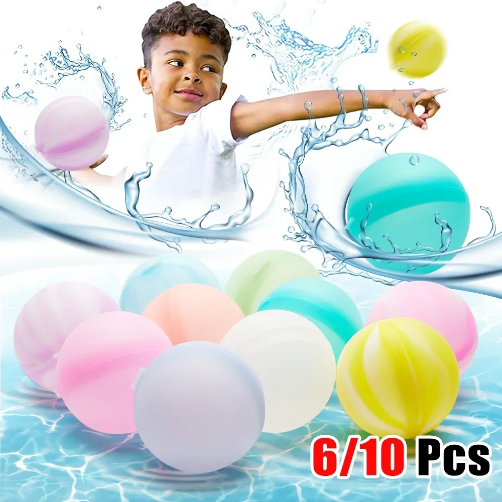 Refillable Water Ball Reusable Water Balls Splash Balls Absorbent Ball Pool Beach Toy Pool Party Toy Kids Water Fight Games