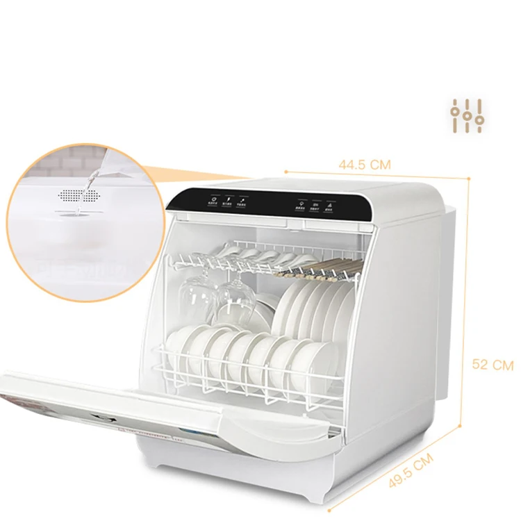 

Professional Home Kitchen Dishwasher Fully Automatic Smart Ultrasonic Countertop for Households Designed with Plastic Housing