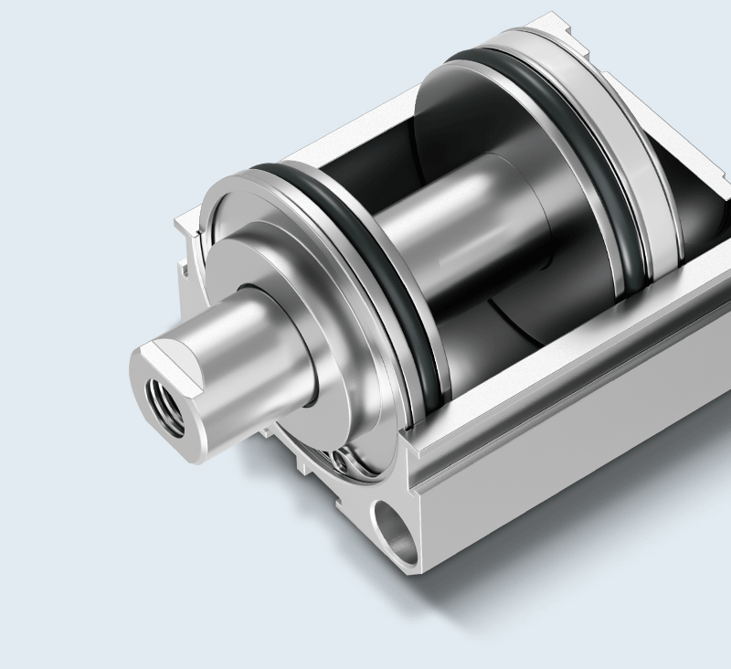 SDA80 Kompakter Pneumatikzylinder Luftzylinder Bohrung 80mm Hub 5/10/20/25/50/75/100mm Dünner Typ Pneumatischer Aktuator Doppeltwirkend – Detail 2