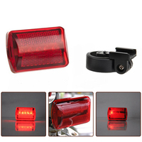 Red Bicycle Rear Light MTB Bike Tail Light 5-LED Safety Flashing Mount Battery Powered Lamp Cycling Accessories