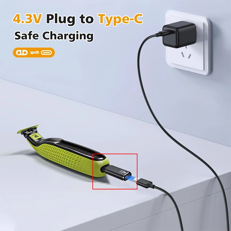 For Philips Shaver Type C to 2 Pin Plug Connectors Type C Female to 2 Pin Female Adapters Converters for Shaver Charging