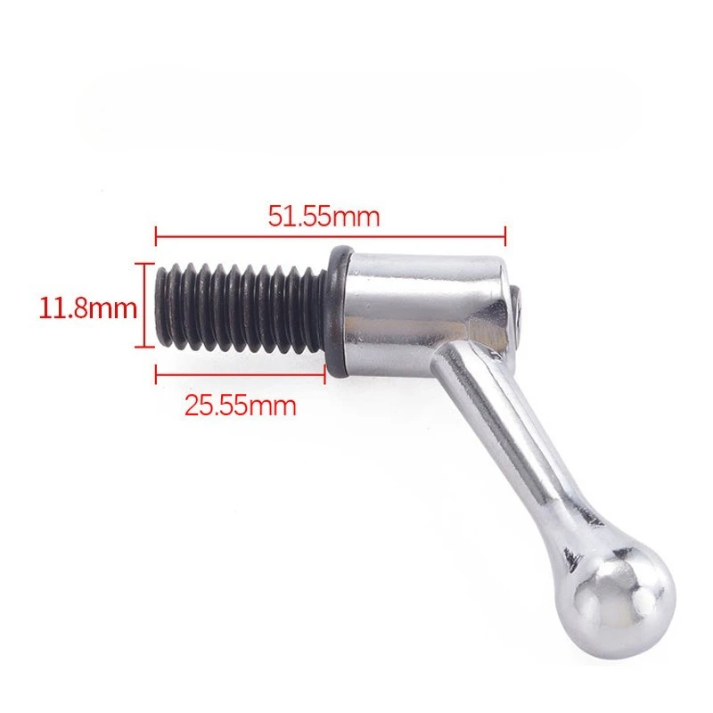 1pc M10 x 25mm Clamping Lever Machinery L shape Adjustable Handle Thread Push Button Ratchet Male Threaded Stud Screw screws