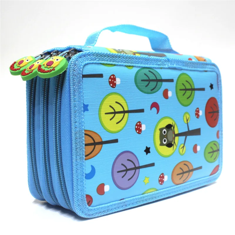 Simpatico astuccio per matite per scuola penale Kawaii Cartoon Pen Bag 32/52/72 fori penalità Pencilcase custodia grande per ragazze cartoleria per ragazzi