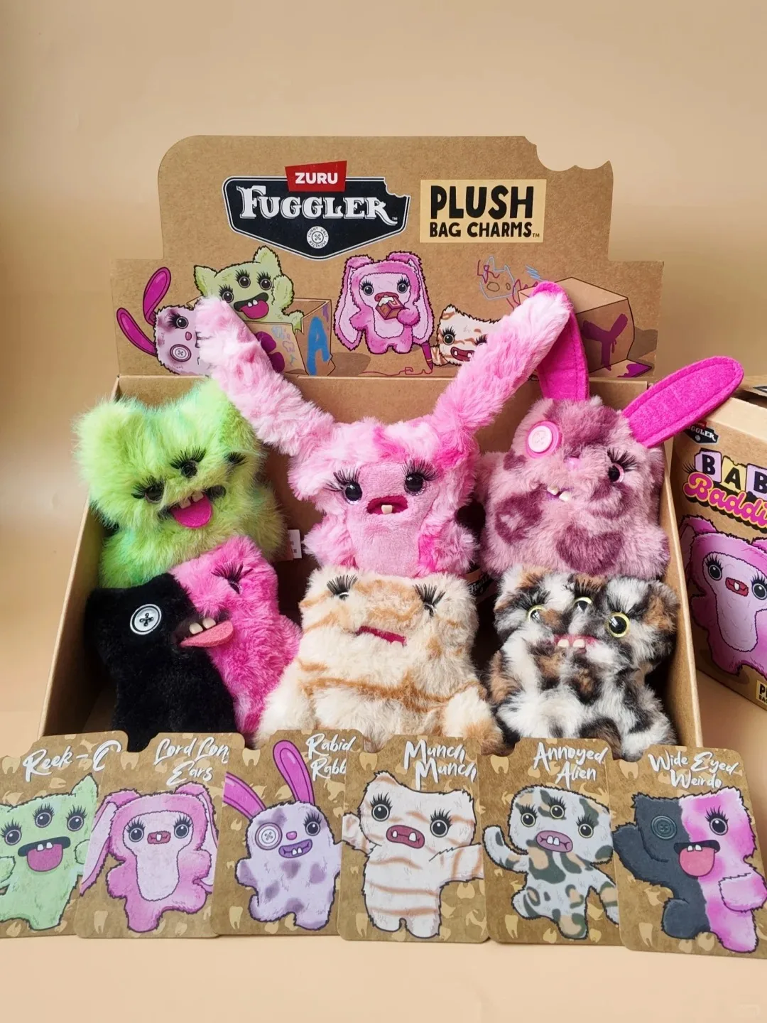 Original Fuggler Schlüsselanhänger Plüschtier Baby Baddies Blind Box 10cm Taschenanhänger Lustiges Trendiges Spielzeug Schlüsselanhänger Geburtstagsgeschenk – Detail 1