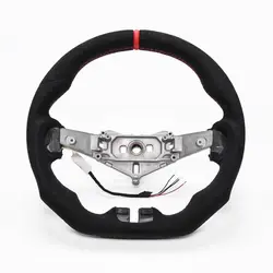 Custom Steering Wheel Alcantara Heated Red Stitching For Jeep Wrangler JK/JKU 2011-2017