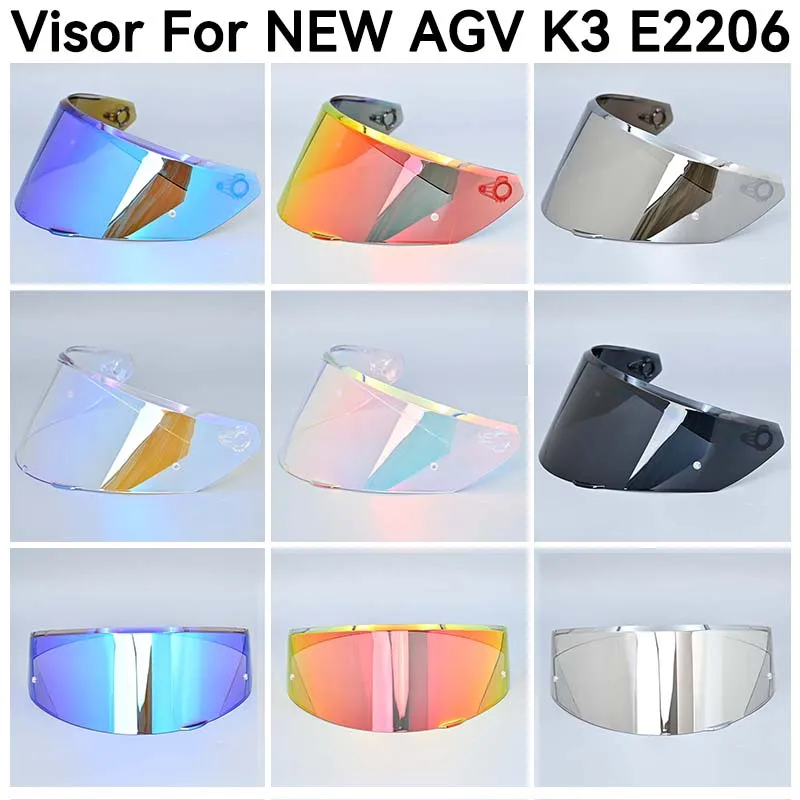 Visor for NEW AGV K3 DOT E2206 Motorcycle Helmet Lens Glass Windshield Shield Viewfinder Goggle Screen Mica Accessories Anti fog