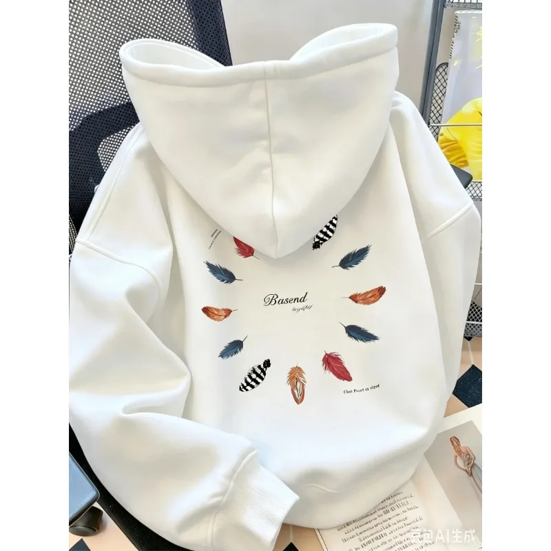 S‑3XL  Custom Logo Hooded Sweatshirt 60% Cotton Unisex Long Sleeve Pullover Casual Hoodie Tops woman clothing кофта женская