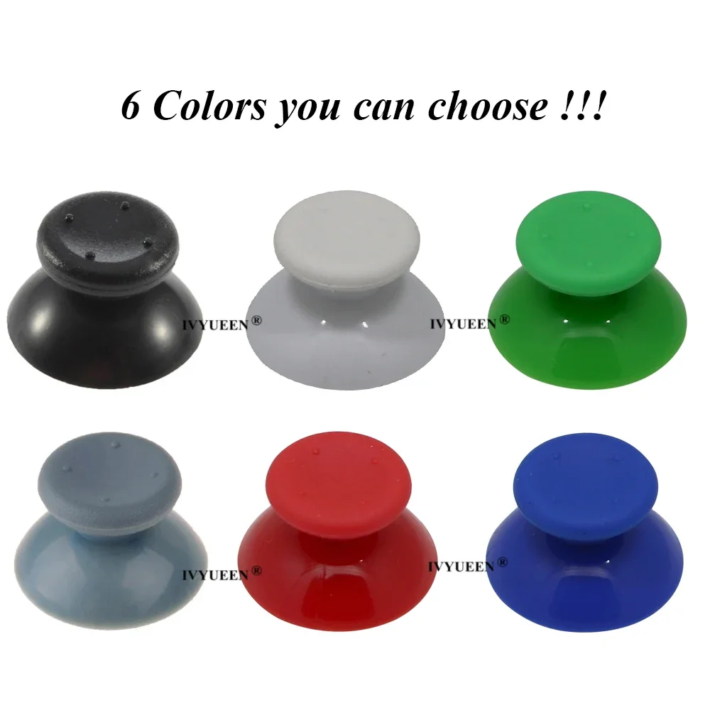 IVYUEEN 6 Pcs สีดำสีเทา3D Analog Stick จอยสติ๊กสำหรับ Xbox 360 Controller Thumbstick Caps สำหรับ X Box 360 Analogical อะไหล่ซ่อม