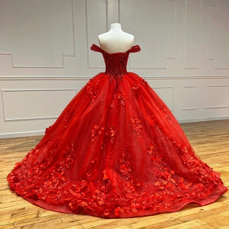 ANGELSBRIDEP 3D Flowers 2024 Ball Gown Quinceanera Dress Mexican Princess Dress Sweet 16 Dress vestidos para quinceañeras Custom