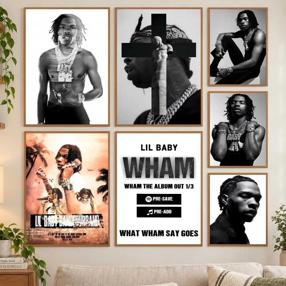 L-Lil B-Baby Poster HD art sticky wall waterproof home living room bedroom bar aesthetic decoration