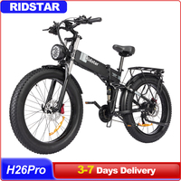 48V 1000W 20AH 26*4.0 Foldable E Bike Allov Aluminum Electric Bicycle Powerful Electric Bike For Men Ridstar H26Pro Fast E-Bike