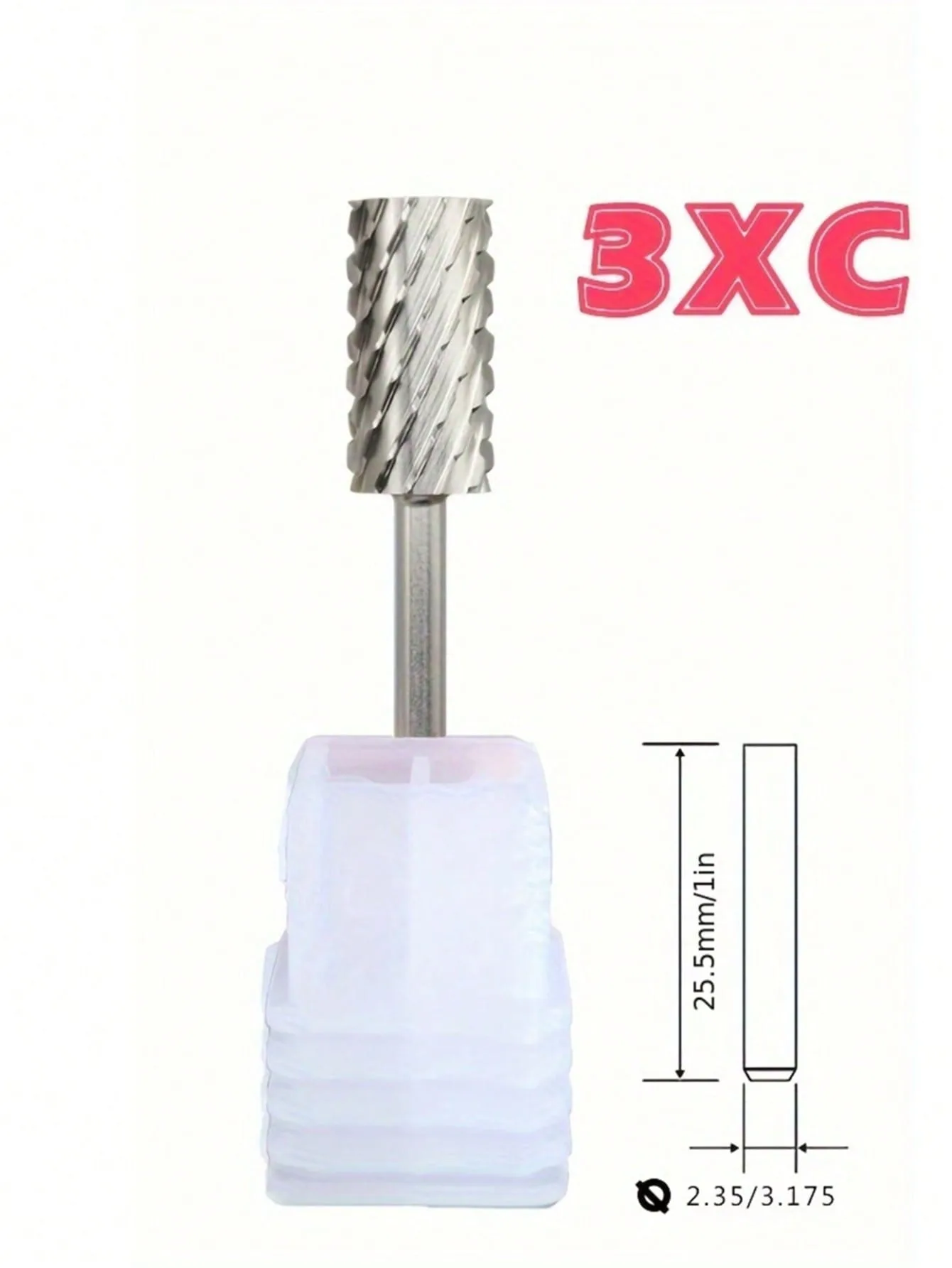 1 Stück Wolframstahl 5,35mm Fassförmiger Nagelbohrer für Nagelkunst-Zubehör