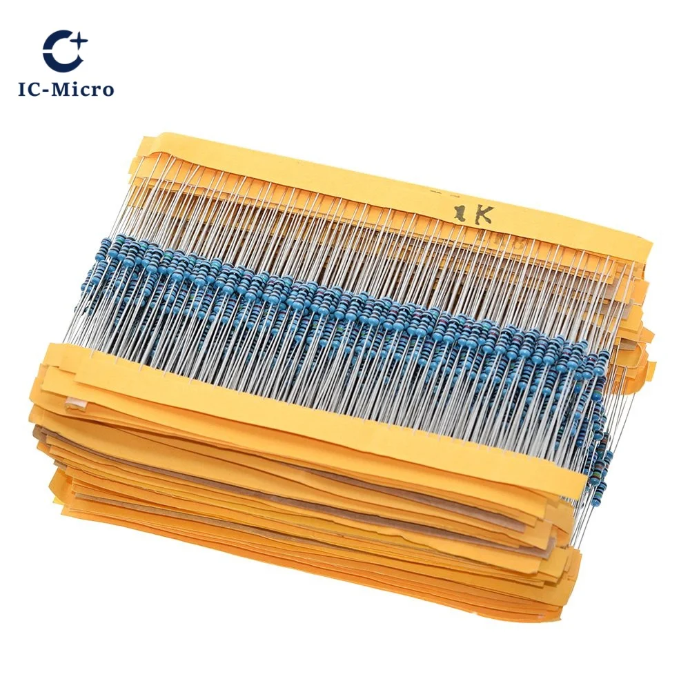 100 stks 1/4 W 1R ~ 22 M 1% Metalen weerstanden 100R 220R 1 K 1.5 K 2.2 K 4.7 K 10 K 22 K 47 K 100 K 100 220 1K5 2K2 4K7 ohm weerstanden
