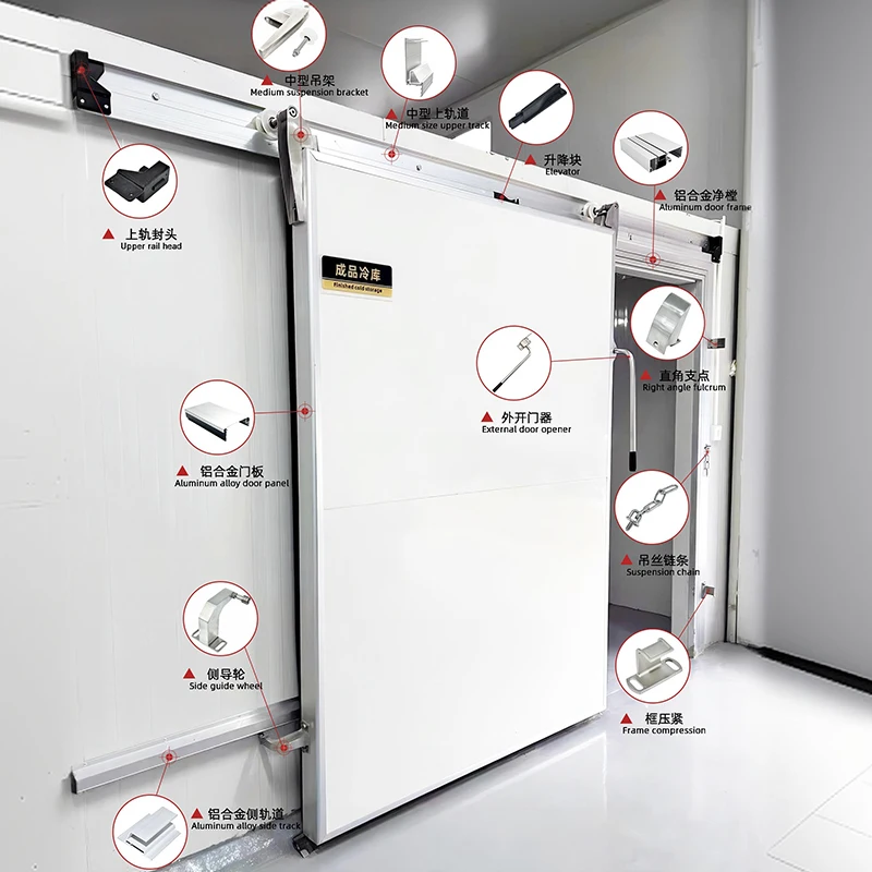 Factory Supply SUS Zinc Alloy Cold Room Door Opener Hanger Lock for Cold Room Sliding Door Accessories Swing Hinged Door Parts