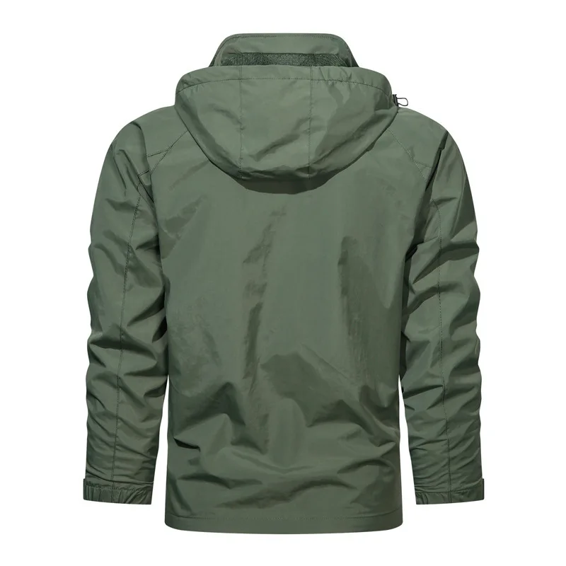 New Spring Thin Windbreaker Jacket Men Solid Color Hoodee Outdoor Colthing New in Outerwears Coats  Jackets for Men