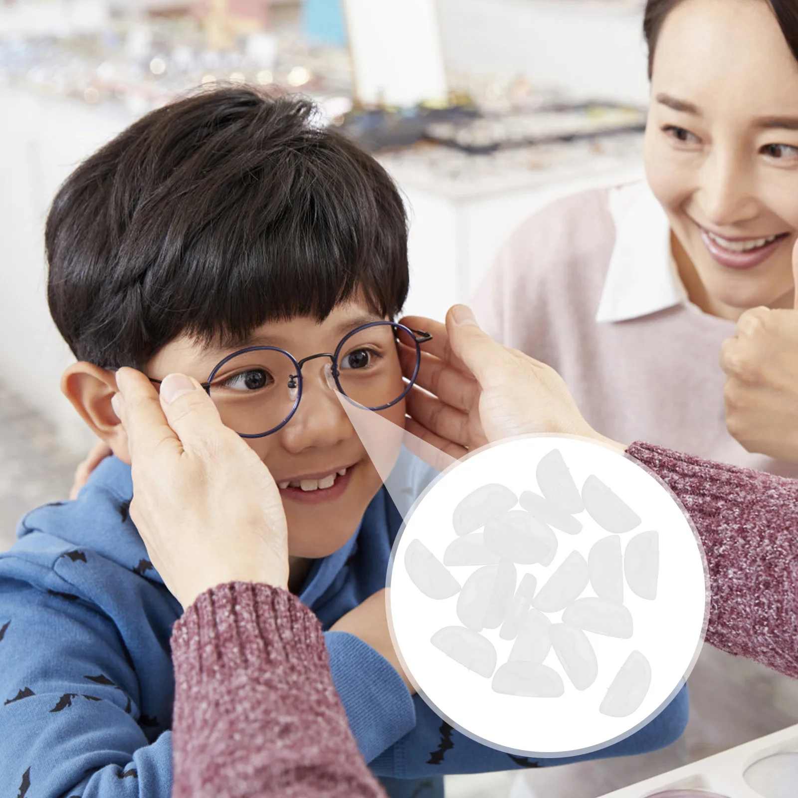 

10Pairs Silicone Nose Pads for Glasses Soft Anti-Slip Supple Nose Cushion Optical Eyeglass Frame Repair Parts Glasses Supplies