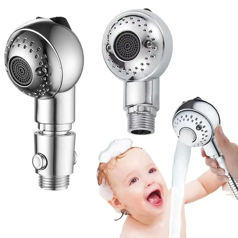 1Pcs Soft Washing Water Saving Pet Shower Sprayers Adjustable Baby Bath Shower Head 2 Spray Modes On/Off Switch