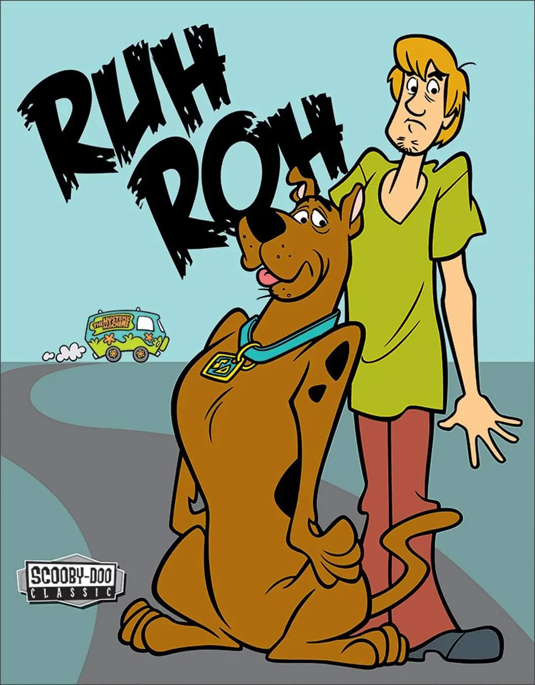 Desperate Enterprises Scooby Doo - Ruh Roh Tin Sign, 12.5