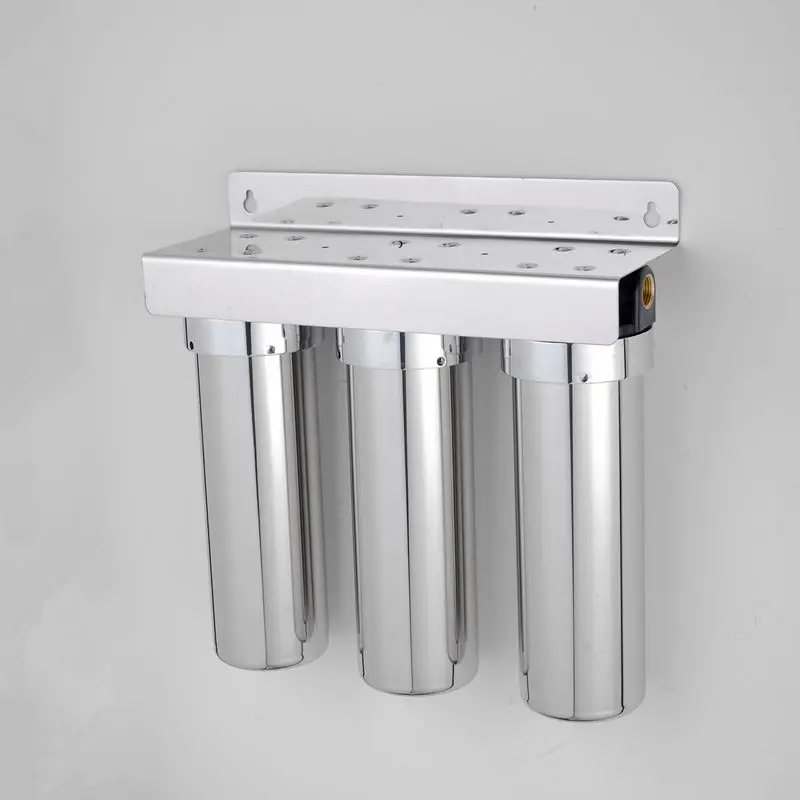 Household 3 Stages Ultra Filtration System Stainless Steel Filter Housing 10 Inch Home Water Filter Purifier with PP CTO UF