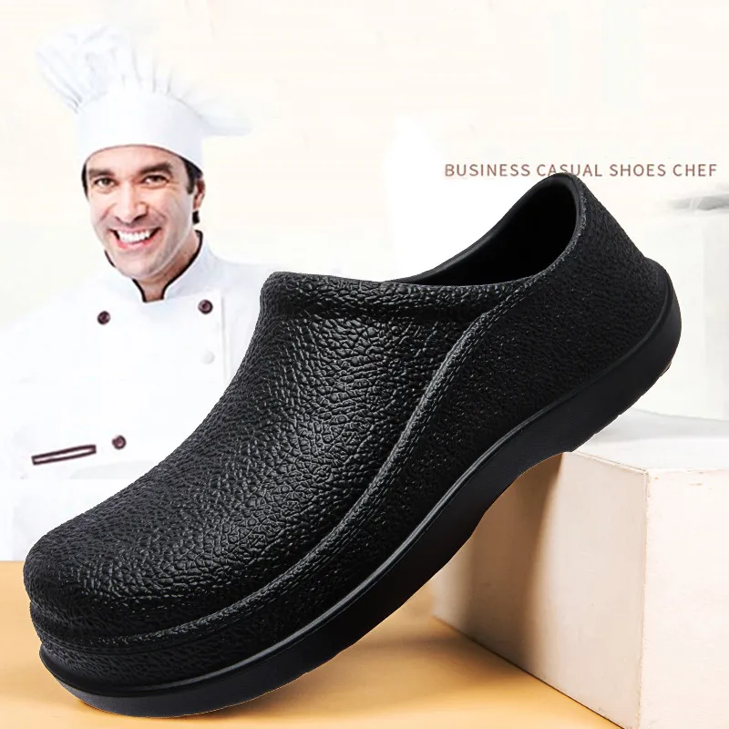 Waterproof Oilproof Men Chef Shoes Lightweight Casual Slippers Doctor Nurse Shoes Fashion Eva Garden Sandals Beach Aqua Shoes