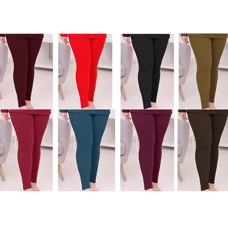 Hot Sale Women Comfortable Skinny Thermal Leggings Lady High Waist Underwear Trousers Female Snow Warm Casual Daily Pants