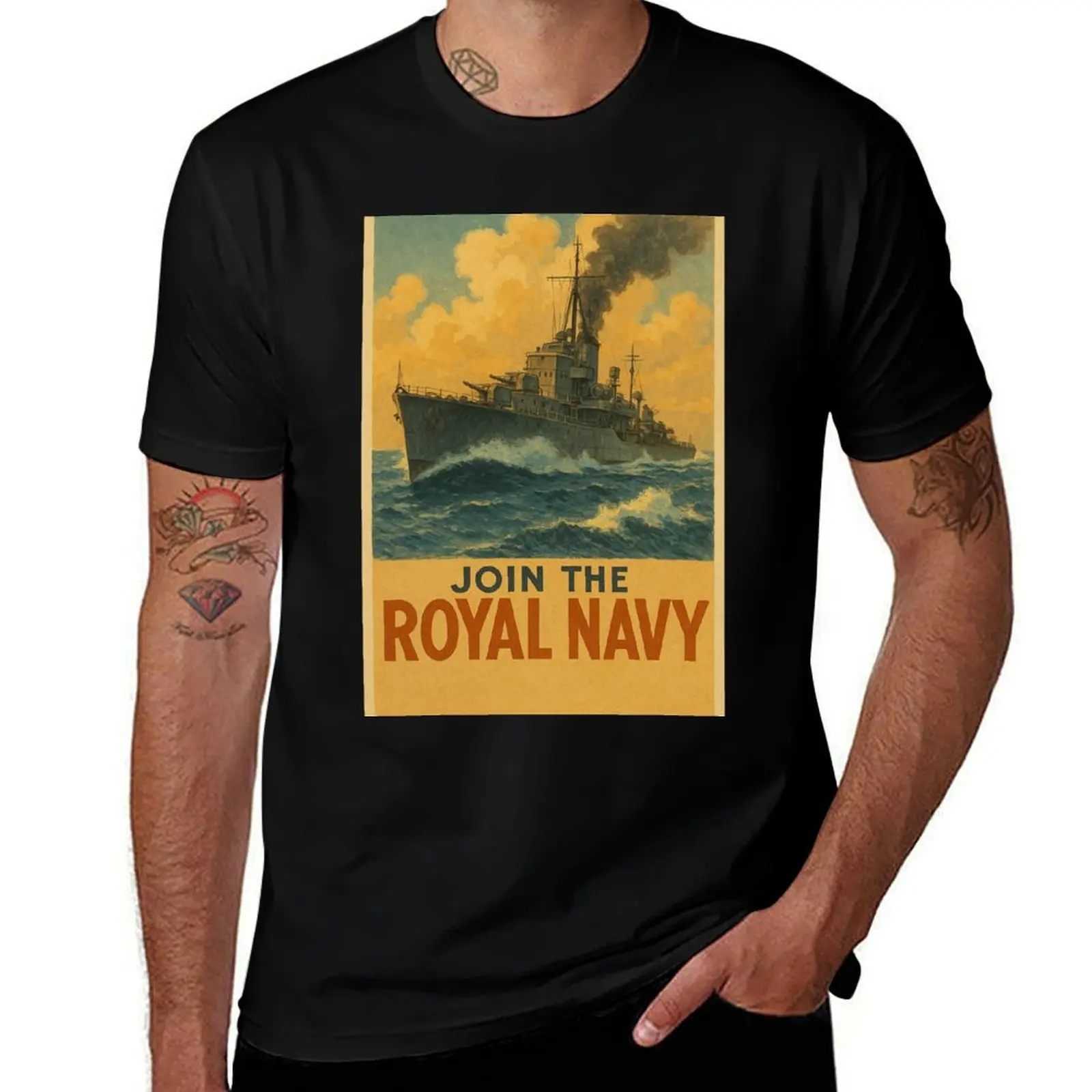 

Royal Navy Poster T-Shirt Man t-shirt funny meme t-shirts custom t shirt t shirts men
