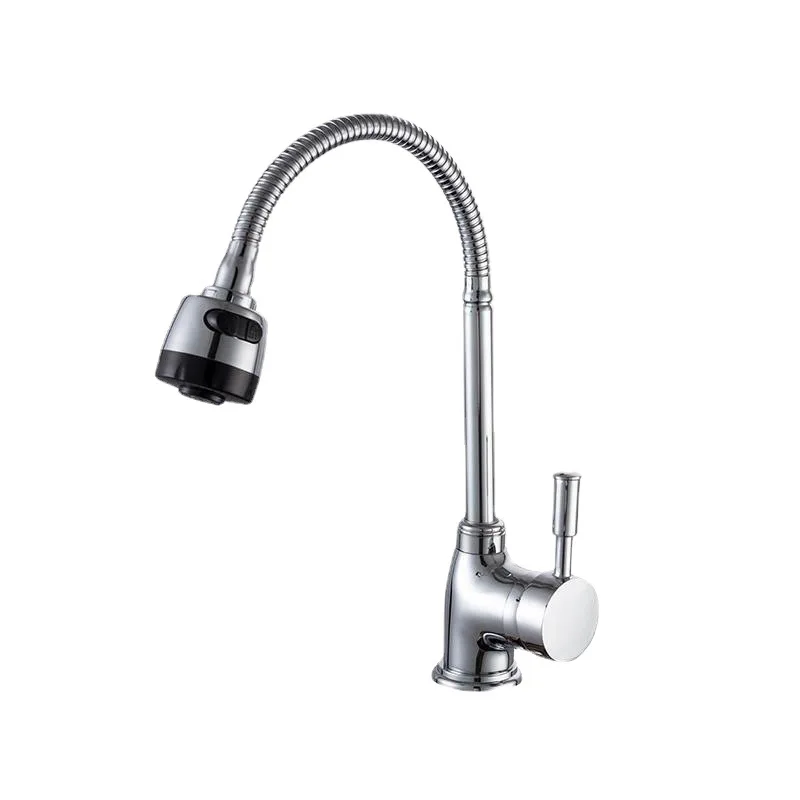 Kitchen Faucet Two Function Single Handle Mixer Hot and Cold Water Taps Deck Mounted Torsion Faucet Shower Faucet Affordable