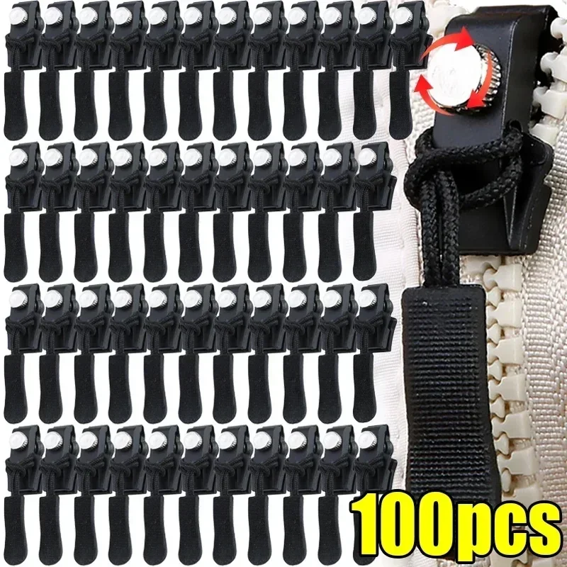 Universal Zipper Repair Kits Quick Instant Detachable Free Sewing Zippers Head Slider Pulls for Jackets Bags Clothes Accessories