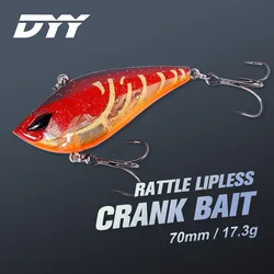DYY 7cm 17.3g Lipless Crankbait Fishing Lure Sinking Rattling Vibration Wobbler Artificial Hard Bait for Bass Perch Fishing Lure