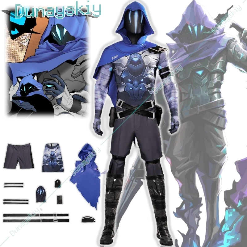 

Game Valorant Omen Cosplay Costume Leather Omen Boots New Year Christmas Party Sets Halloween Comic Con Outfit