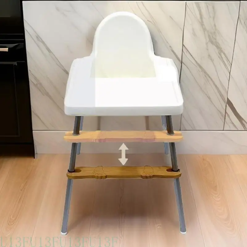 U13Fベビーハイチェアペダルラバーリング付きベビーハイチェアフットレスト調整可能な角コーナーハイチェアフットレスト