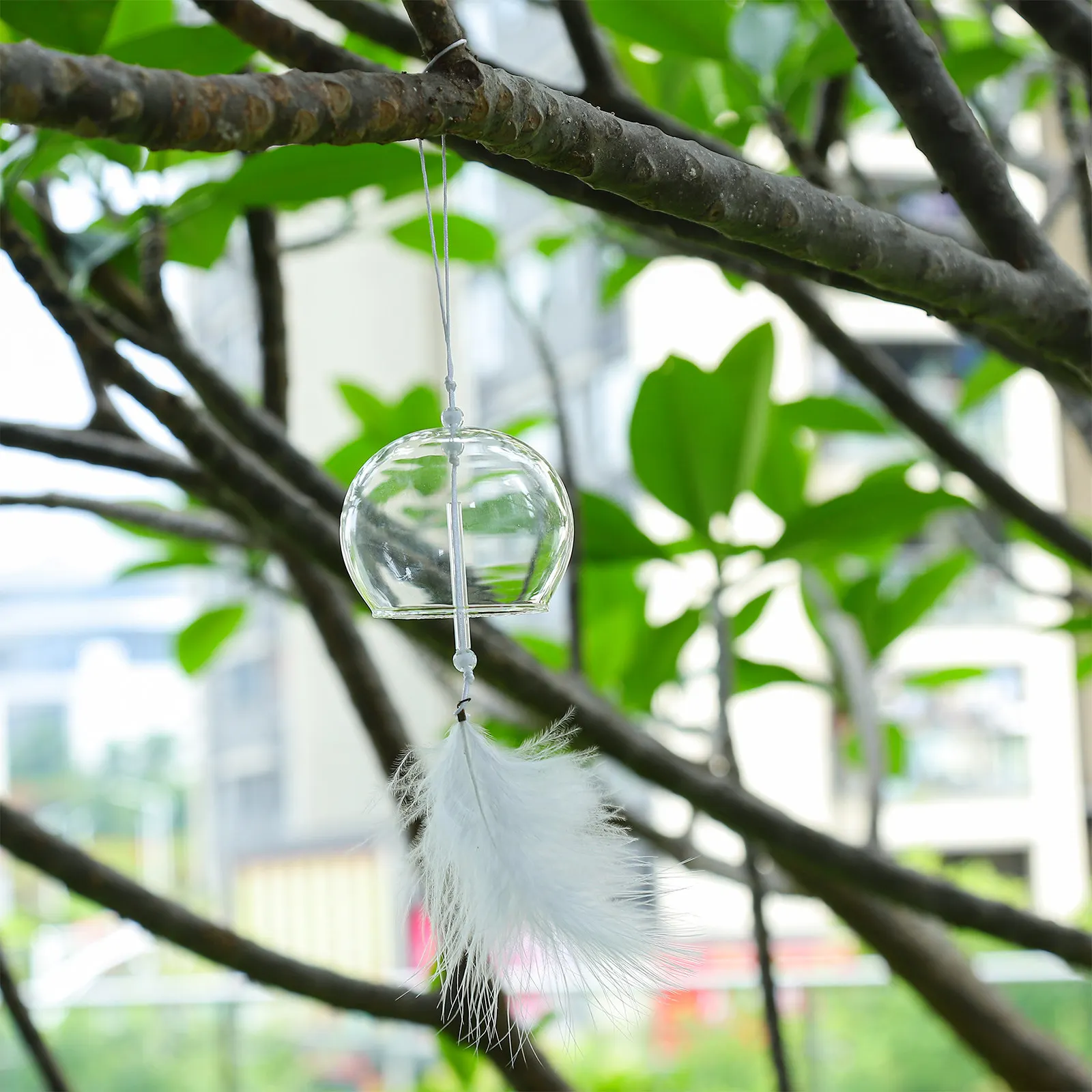 Japanese Glass Wind Bells DIY Transparent Handmade Wind Chimes Outdoor Garden Decor Kit for Adults Asian Decor for Home