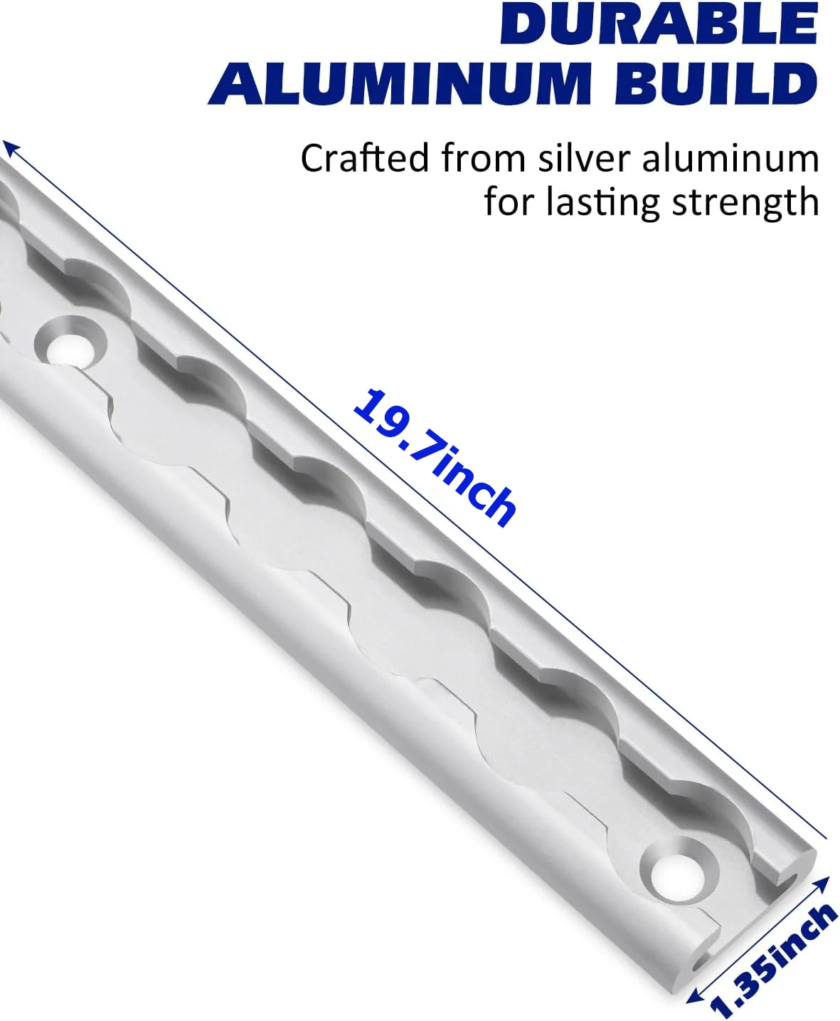 1set 19.7 Inch Aluminum L Track Rail With Single Stud Fittings End Caps For Enclosed Trailer Trucks Vans Pickup RV Accessories view 4
