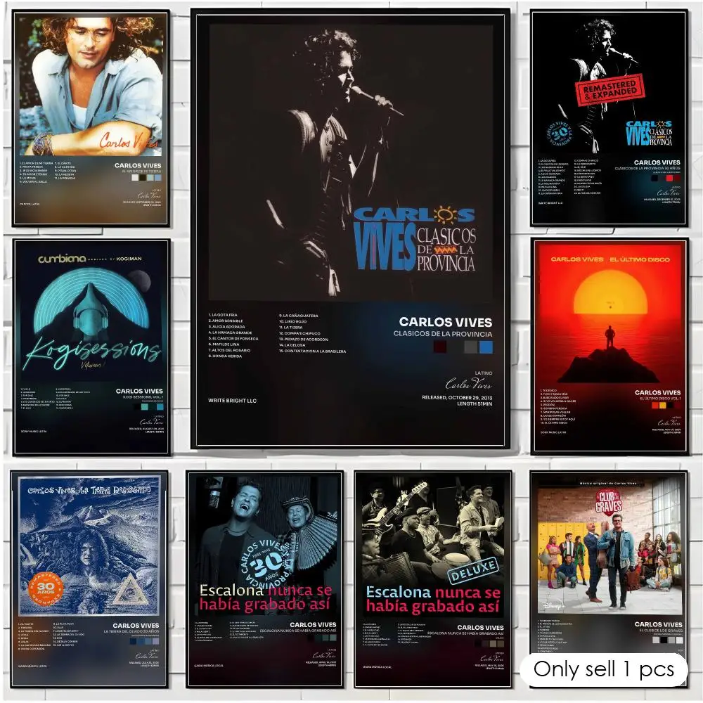 Singer C-Carlos Vives Poster Wall Art Poster Print Decorative Picture for Living Room Bedroom Home Decor
