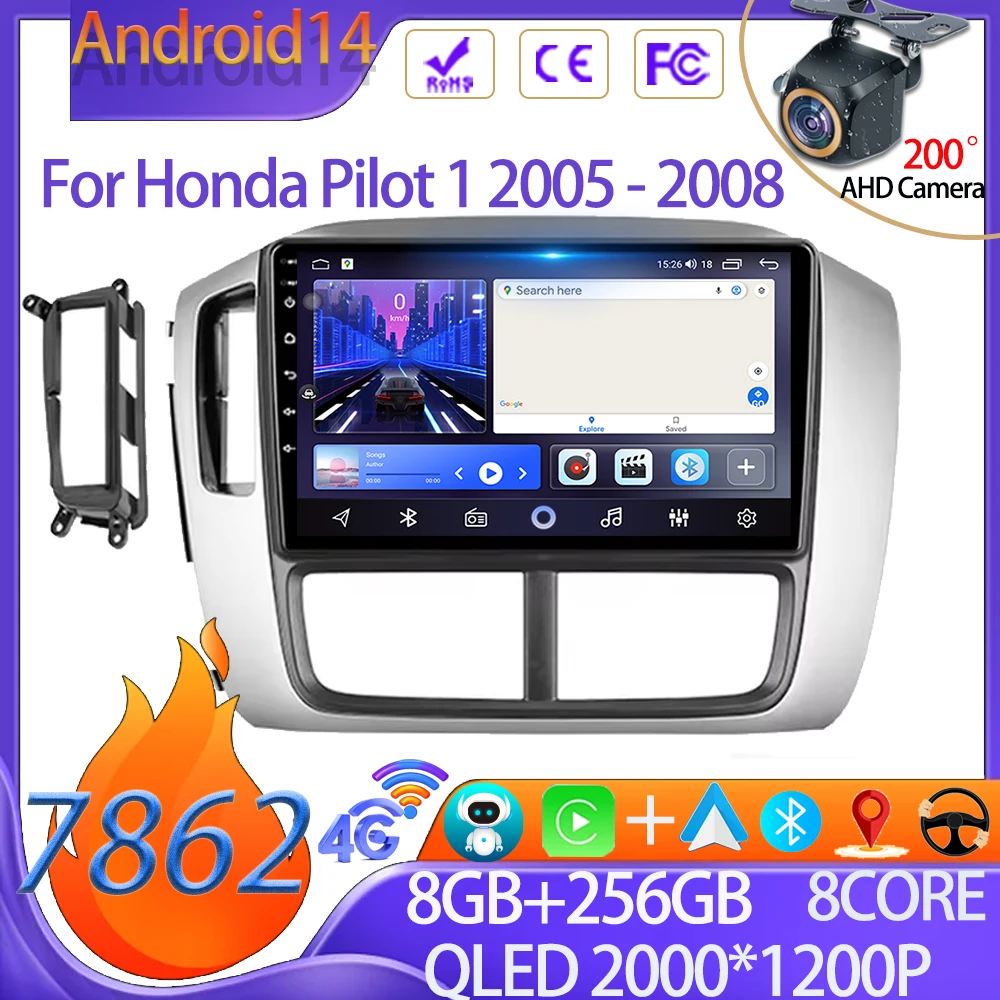 

Car Video Player For Honda Pilot 1 2005 - 2008 WIFI Android Auto Car Radio GPS Navigation Multimedia Stereo Carplay No 2din DVD