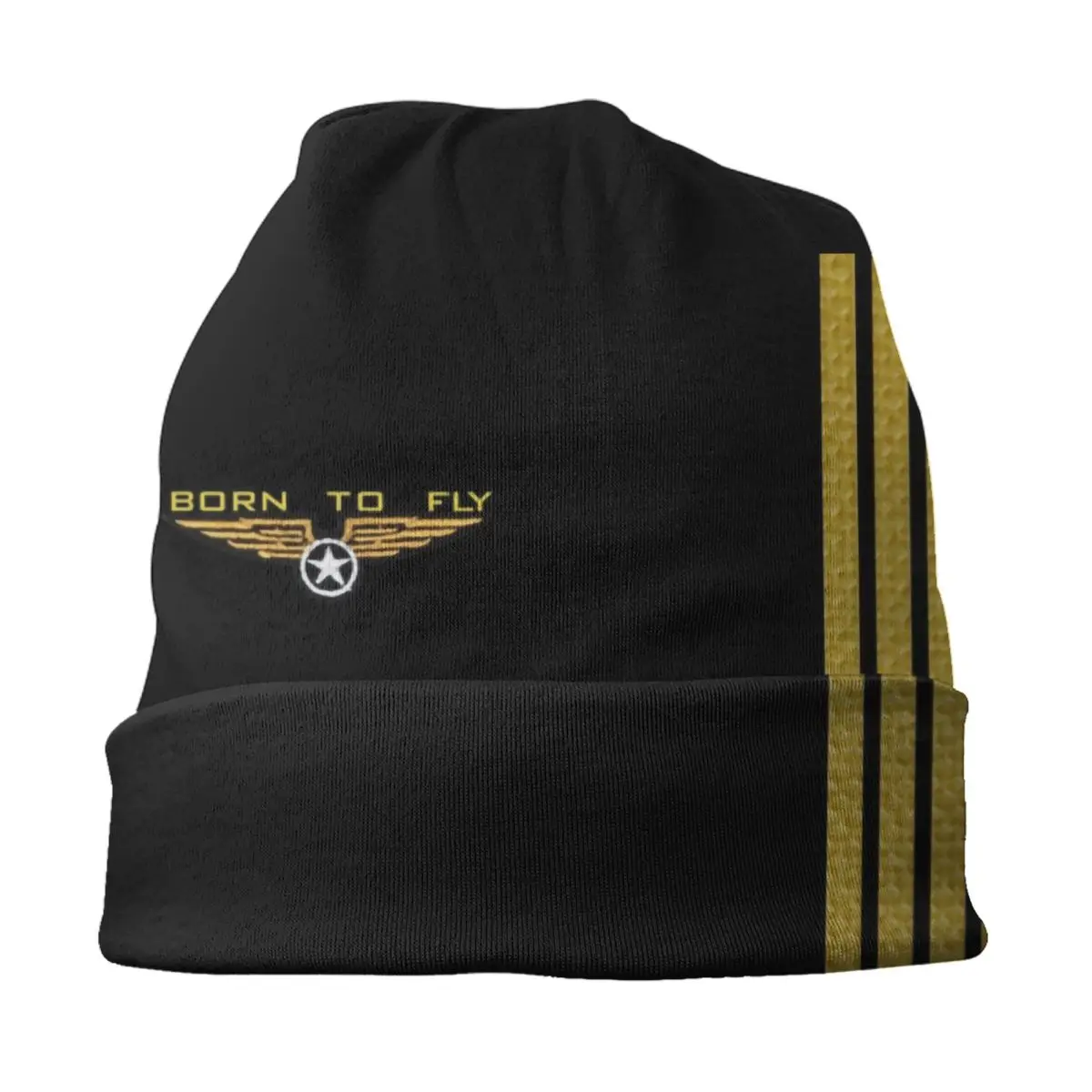 Born To Fly Flight Pilot Bonnet Hat Knitted Hats Men Women Hip Hop Unisex Flying Aviation Aviator Warm Winter Beanies Cap