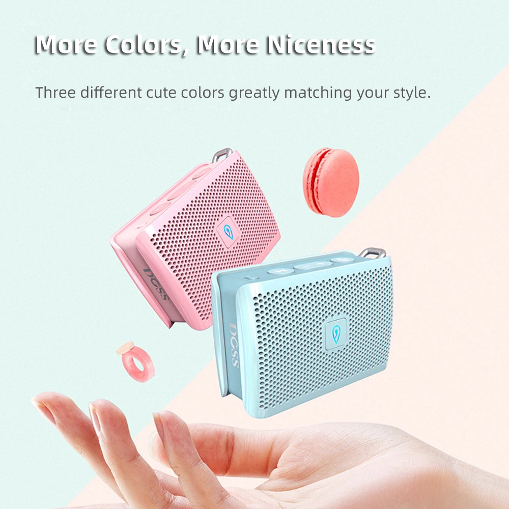 DOSS Genie Беспроводная Bluetooth-Колонка, портативное прослушивание BT4.2, мощный звук 5 Вт, симпатичный музыкальный звуковой ящик в формате MP3, мини-портативные колонки, лучший подарок