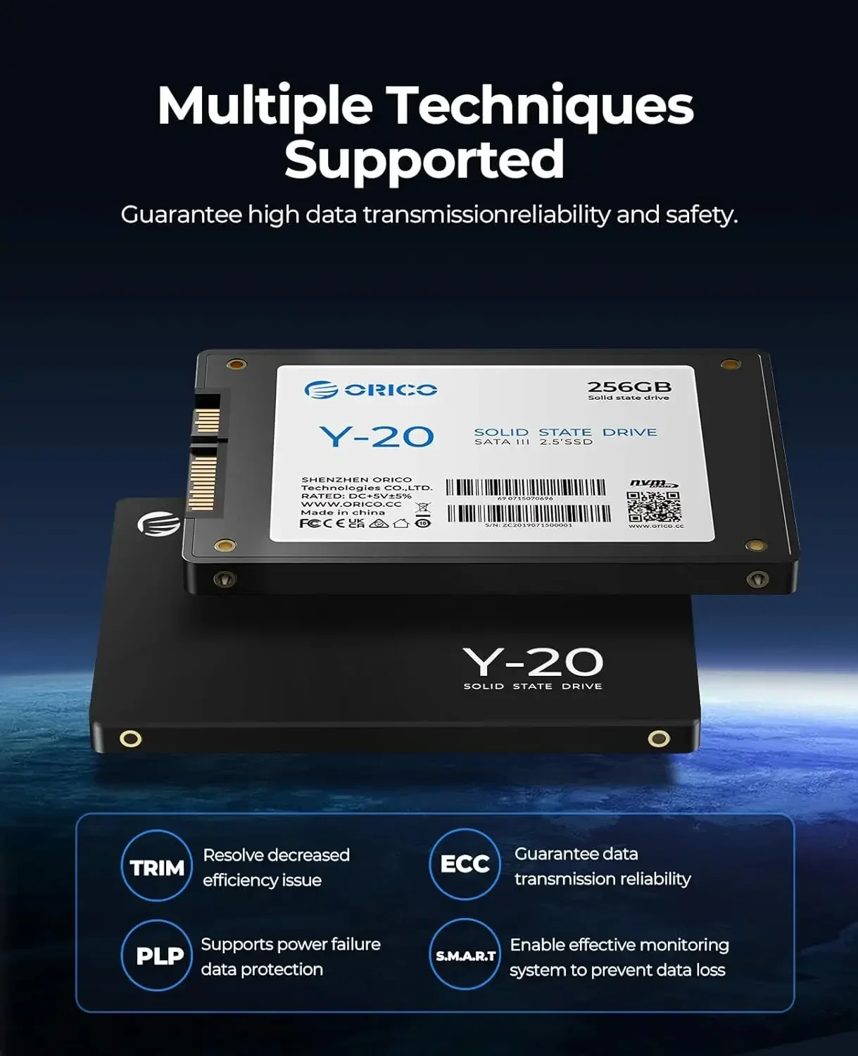 ORICO SATA III SSD 2.5” Internal Solid State Drive 3D NAND 512GB