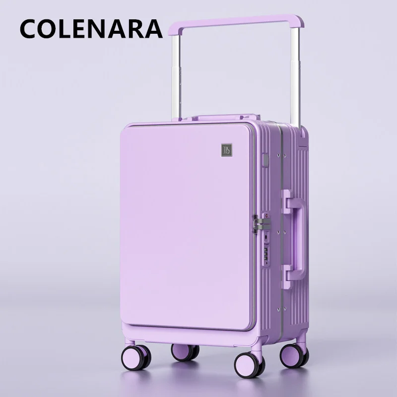 COLENARA Großer Koffer aus ABS+PC, Bordgepäck, Studenten-Trolley, Damen-Kombikoffer, 20/24/26/28 Zoll Reisegepäck