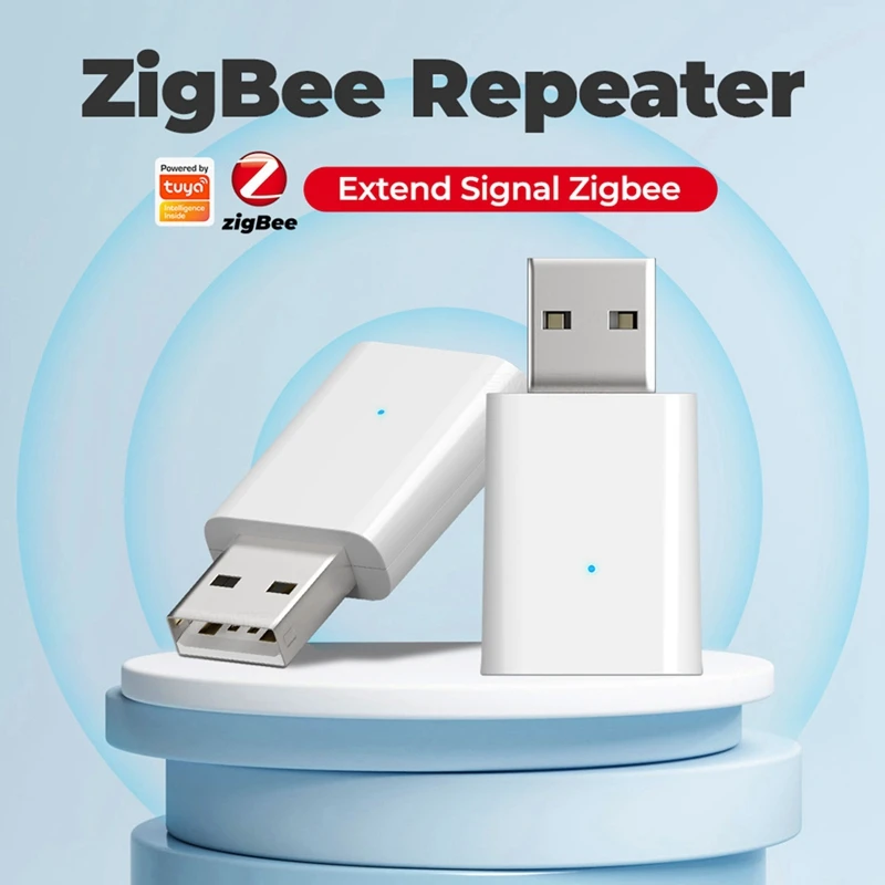 1 Piece Tuya Zigbee Signal Repeater USB Signal Amplifier White Zigbee Gateway Smart Automation For Smart Life Zigbee Extender