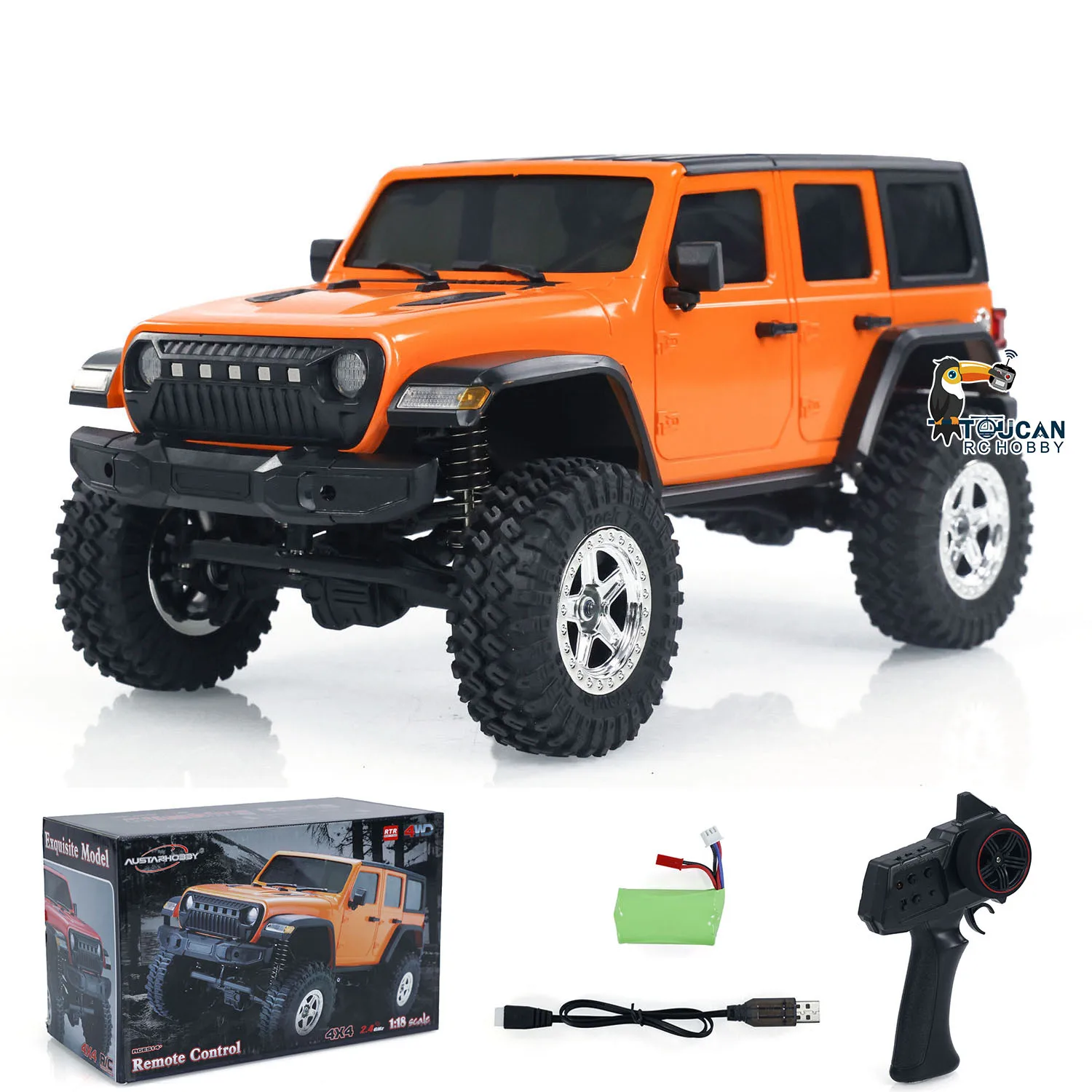 RC 1/18 Crawler RTR Off-raod Truck 4WD Lights Remote Control Painted Finished Car Differential Lock Gift for Toys Boys TH24041