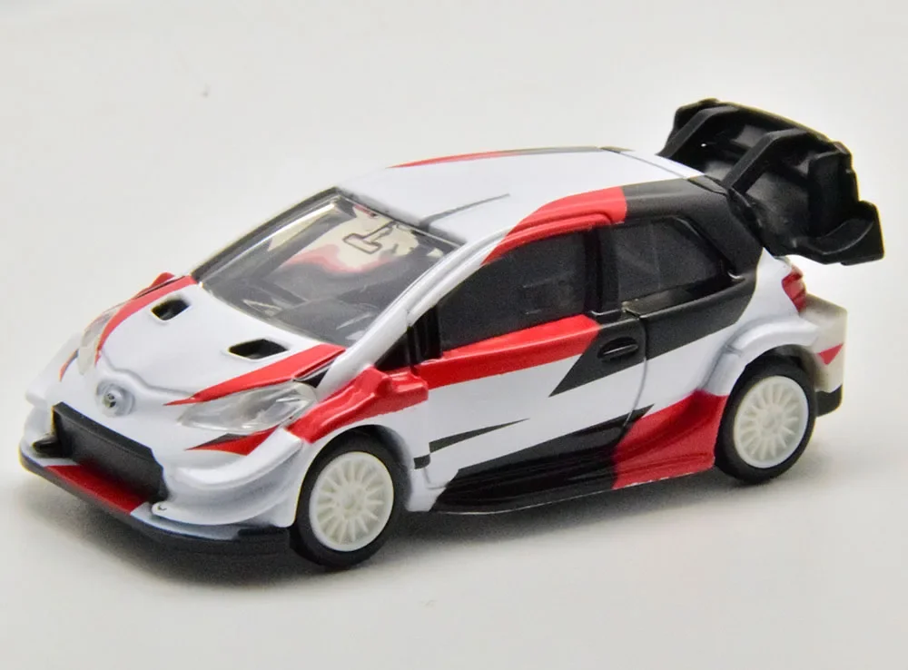 TAKARA TOMY alloy die cast car model Black box No. 10 Toyota YARIS racing car, children's holiday gift, gift for friends.