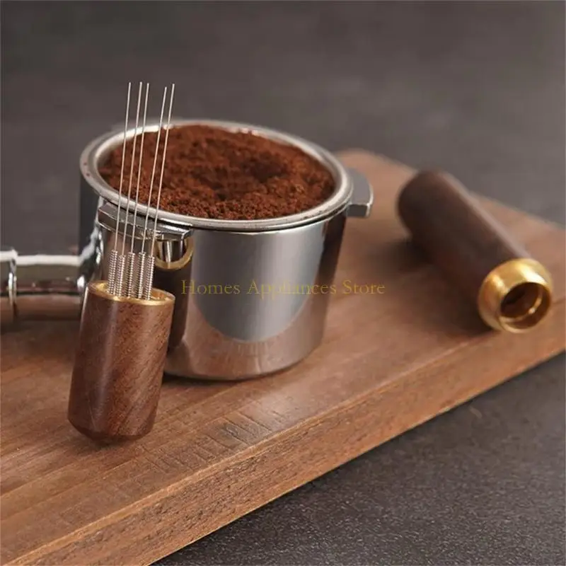 D0AB Espresso Coffee Stirrer licuador calzado autoalineante Nivelador distribuidor WDT Herramienta