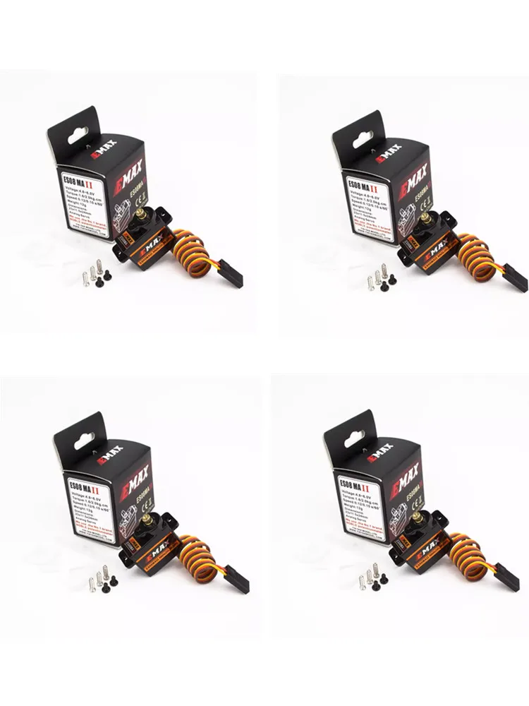 

4PCS EMAX ES08MA II 12g Mini Metal Gear Analog Servo for RC Model/Airplane/Robot PWM servo