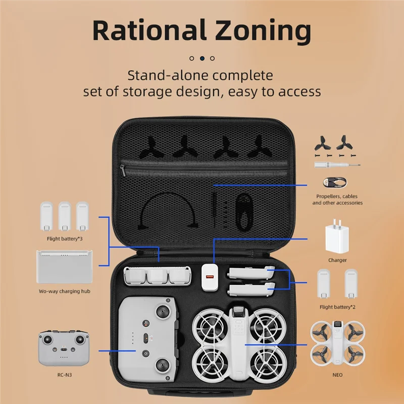 Hot-Waterproof Damping Transmitter Bag Handbag Remote Controller Storage Bag For DJI Neo