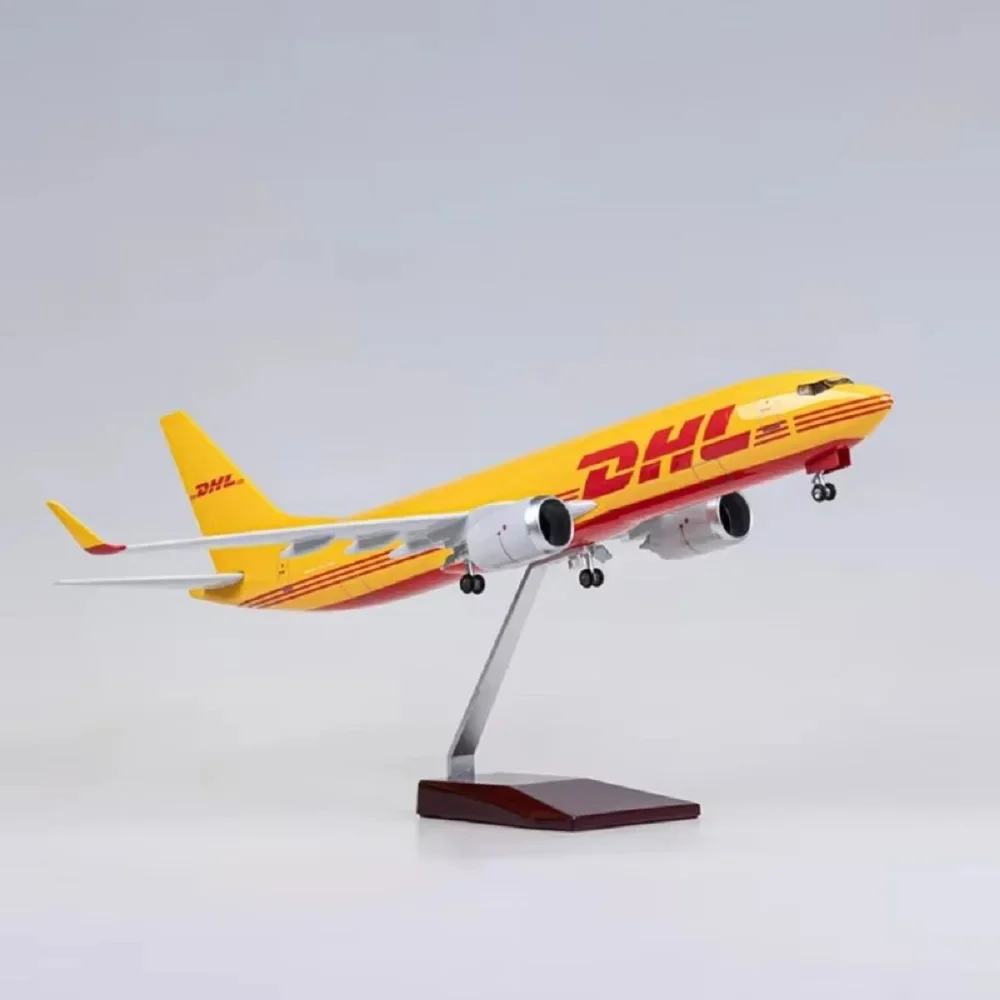 47 سنتيمتر 1:85 DHL البضائع اكسبرس AirlineB737 النسبي 737 نموذج طائرة مع قاعدة وعجلات الراتنج نموذج طائرة لمجموعات