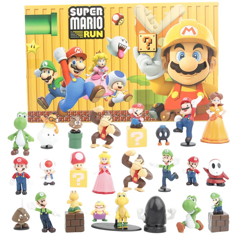 Caja ciega de Super Marios, caja sorpresa de Mario, colección de estatuillas de acción, modelo de adorno para el hogar, decoración, regalo de Navidad personalizado para niños