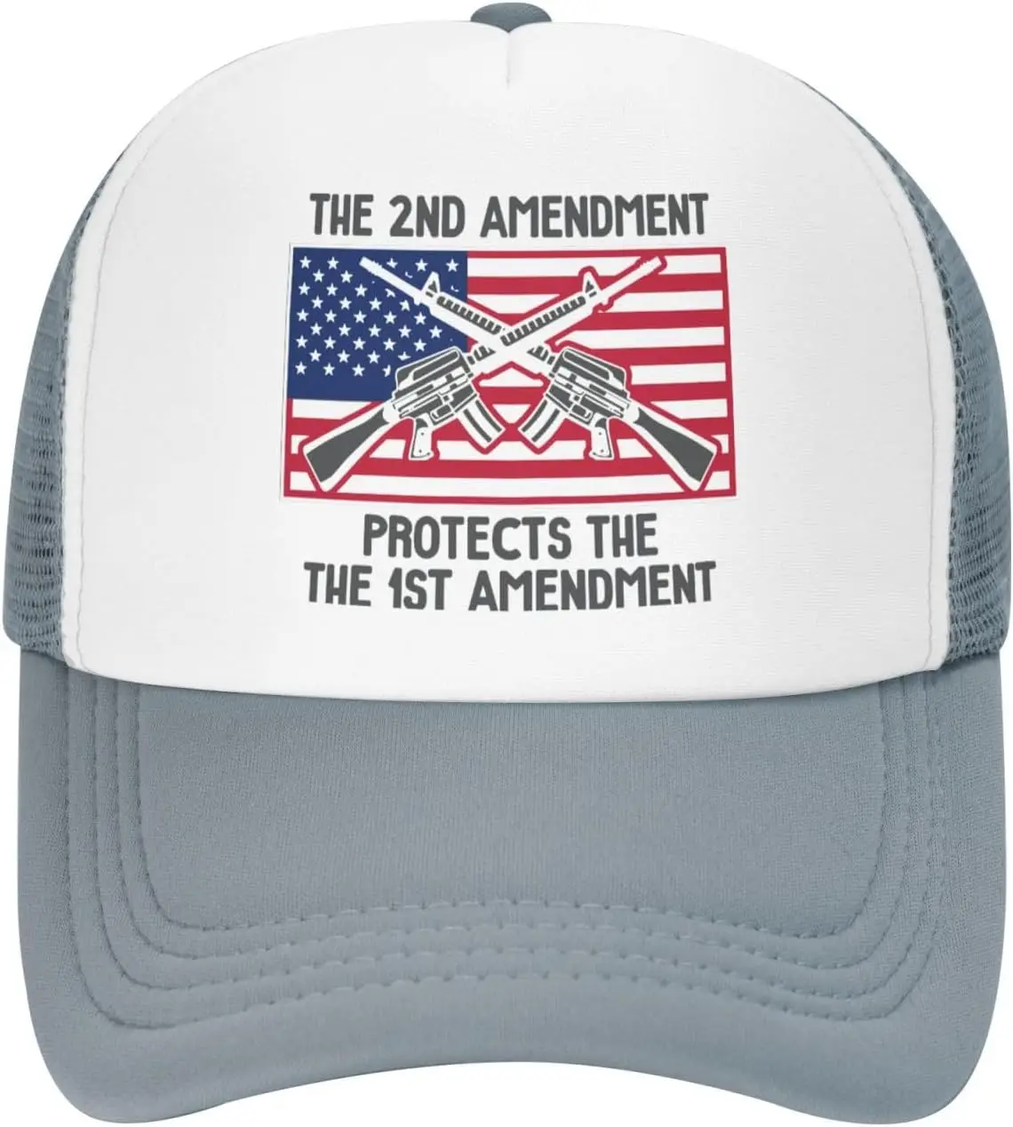 Second Amendment Protects First Trucker Hat Unisex Adjustable Mesh Baseball Cap