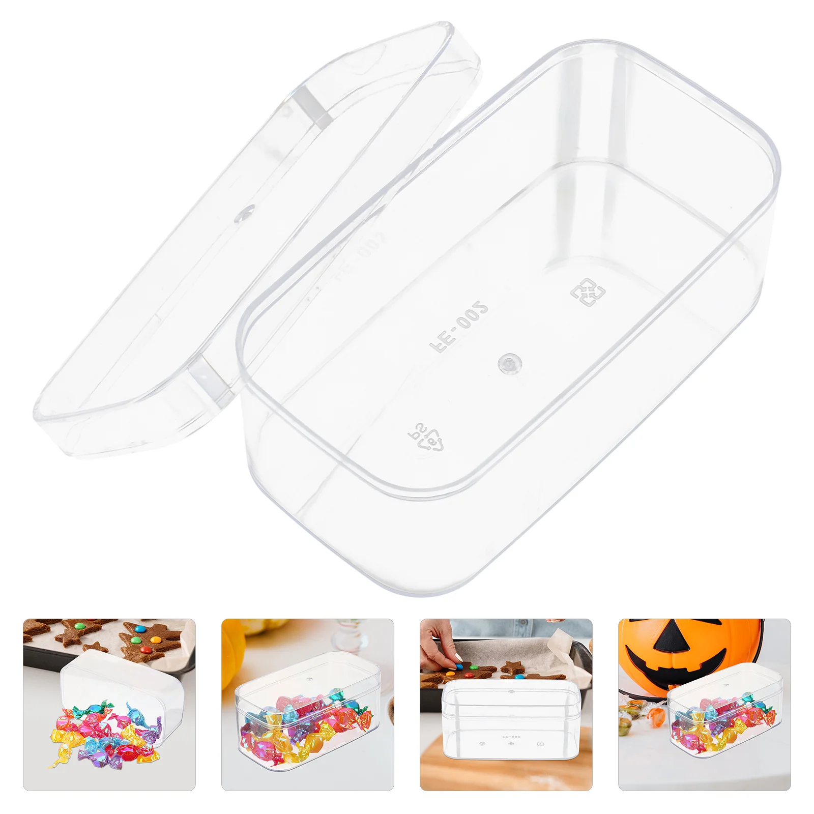 

10Pcs Transparent Box Clear Candy Boxes for Favors Storage with Lid Premium Treat Boxes for Wedding Party Gifts Bulk